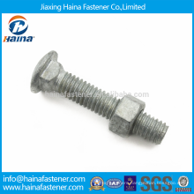 Stock DIN603 Hot Dip Galvanized Coach Bolts with Nut